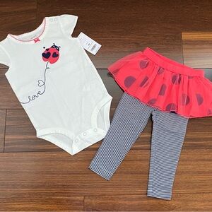 BNWT Carter’s Ladybug 🐞 Love ❤️ Onesie and Leggings Set